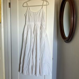 Cotton A-line Midi Dress